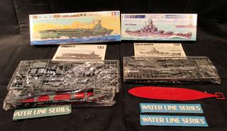 1/700 9 WATERLINE WWII BOAT AND PLANE MODELS: CARRIER JUNYO - BATTLESHIP SOUTH D